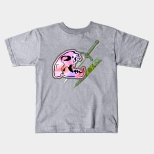 Rhinestone Purple animal Skull Kids T-Shirt